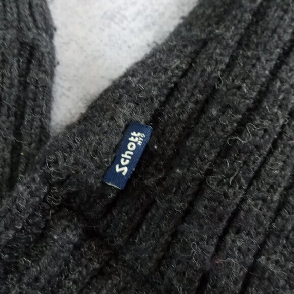 Vintage 1990s Schott Knit Wool Sweater Zip Up - Picture 8 of 9